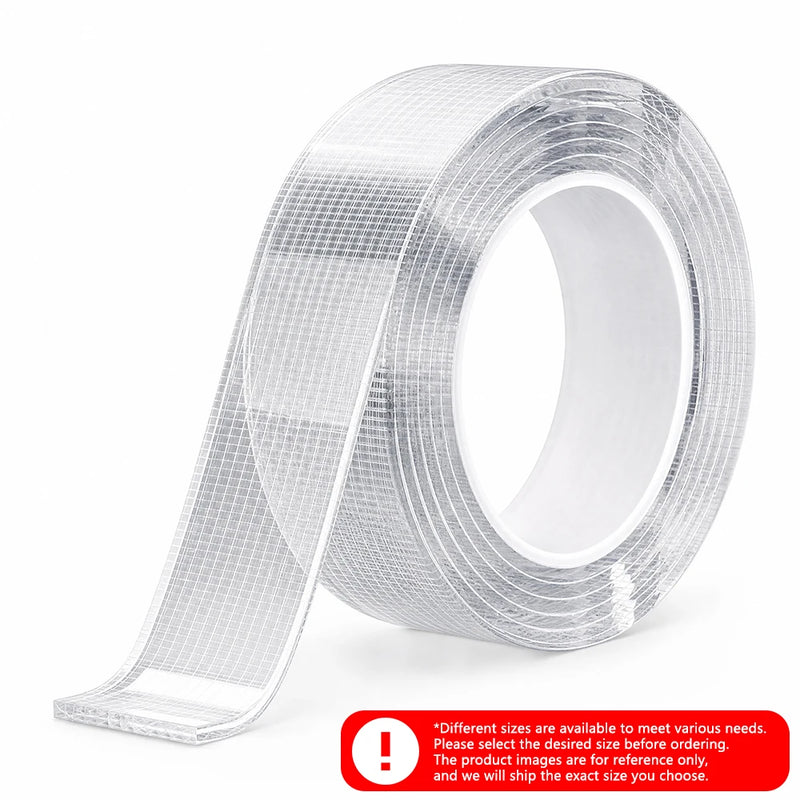 កាសែត iLMH Grid Nano កាសែតស្អិតពីរជាន់ ស្អិតក្រាស់ ស្អិតជែលអាគ្រីលីកថ្លា សម្រាប់បិទជញ្ជាំង ការិយាល័យ គេហដ្ឋាន និងផ្ទះ DIY