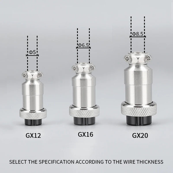 5/10/20ឈុត GX12 GX16 GX20 2 3 4 5 6 7 8 9 10 12 14 15 ម្ជុល ប្រុស និងស្រី រន្ធដោតឌុយយន្តហោះ ឧបករណ៍ភ្ជាប់រាងជារង្វង់