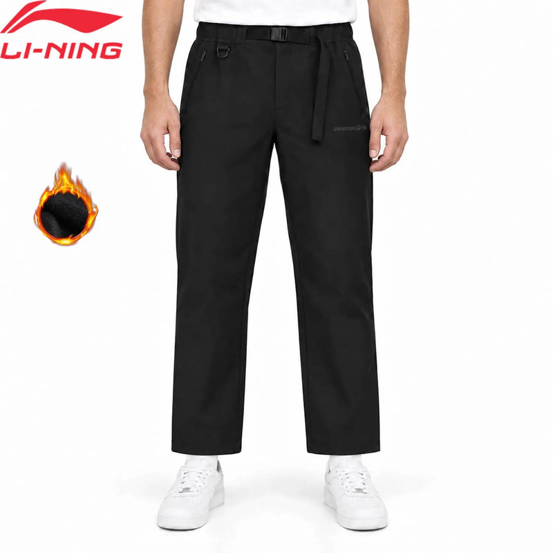 ខោកីឡា Li-Ning សម្រាប់បុរស ធ្វើពីក្រណាត់រោមចៀម LN មិនជ្រាបទឹក 93% ប៉ូលីអាមីត 7% អេឡាស្តង់ ក្តៅ មានហោប៉ៅរ៉ូត AEPW009