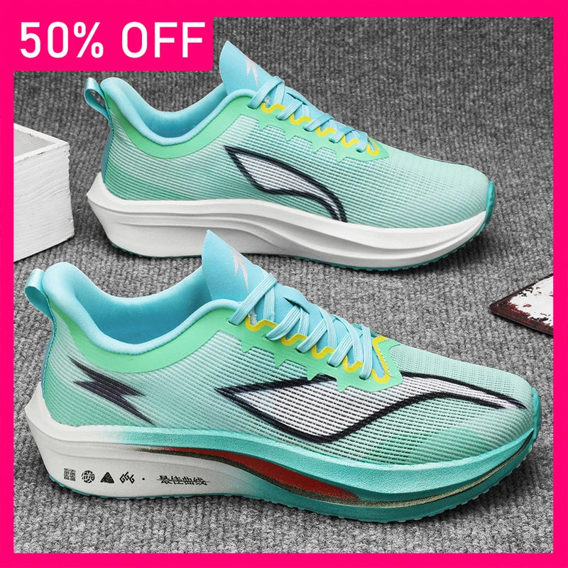 Unisex Sports Shoes Fashion Lace Up Mesh Outdoor Running Shoes New Breathable Lightweight Marathon Sports Tennis Shoes for Men