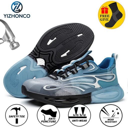Autumn Safety Sport Safty Protective Shoes Anti-smashing Work Boots Steel Toe Shoes Women And Men Work Shoe Sneakers YIZHONCO TG-58