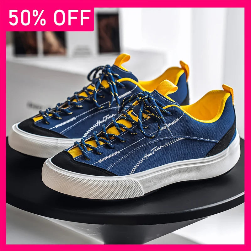 Men Sports Shoes Spring New Flat Bottomed Non Slip Walking Shoes Comfort Versatile Lace Up Breathe Outdoor Fashion Casual Shoes