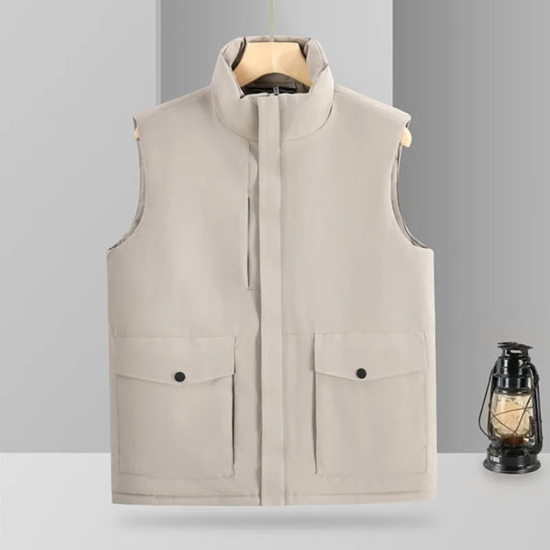 2026 Men's thickened warm cotton jacket Winter down vest team logo printed workwear  jacket  unisex couple fashion cloth