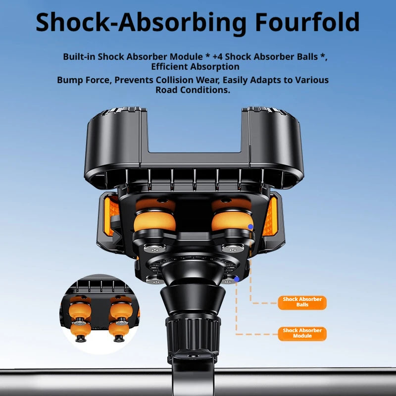 SEAMETAL Universal Bicycle Phone Holder Shockproof Motorcycle Phone Mount for Motorcycle Handlebar Rearview Mirror 4.7-6.8”Phone