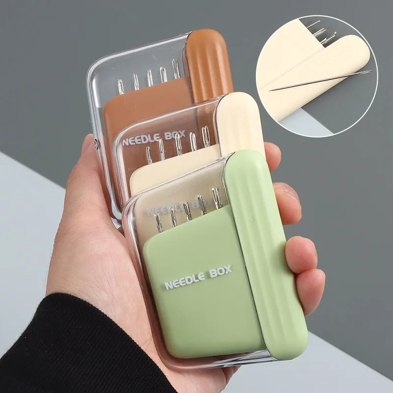 1pc Fashion Portable Magnetic Sewing Box Home High-end Quality Mending Tool Needle and Thread Storage Box Set.