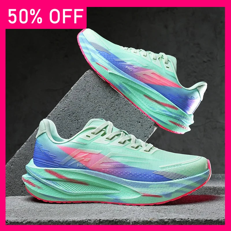 Men Women Running Shoes New Fashion Marathon Sports Breathable Comfortable Sneakers Daily Morning Running Rebound Fitness Shoes
