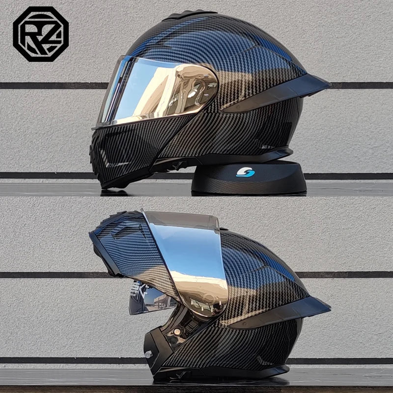 ORZ modular flip helmet dual lens full coverage helmet off-road casco para motos DOT approval
