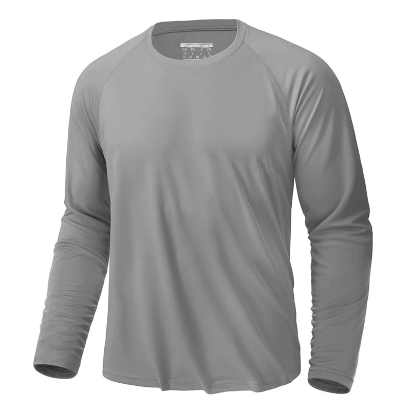 TACVASEN UPF 50+ Sun Protection T-shirts Men's Quick Dry Long Sleeve Athlectic T Shirts Performance Sports T-shirts Tee Tops