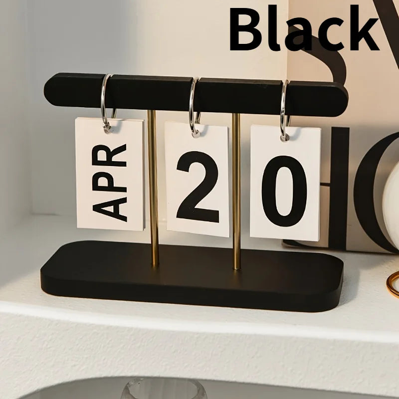 1pc Minimalist Nordic-Style Page,Turning Calendar, Perfect for Decorating Desk Or Living Room table,English text, calendar.
