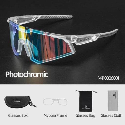 ROCKBROS Photochromic Cycling Glasses Polarized Adjustable Nose Support Myopia Frame Sports Sunglasses Men Women Eyewear Goggle 14110006001