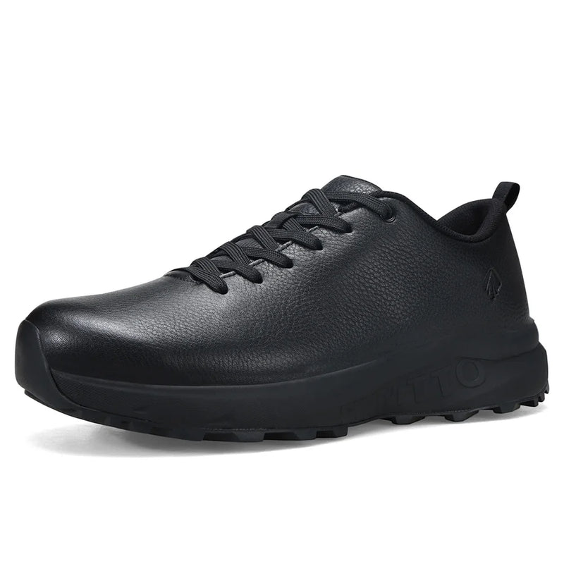 HUMTTO Leather Hiking Shoes Camping Trekking Sneakers for Men Water-resistant Climbing Shoes Outdoor Safety Walking Mens Shoes