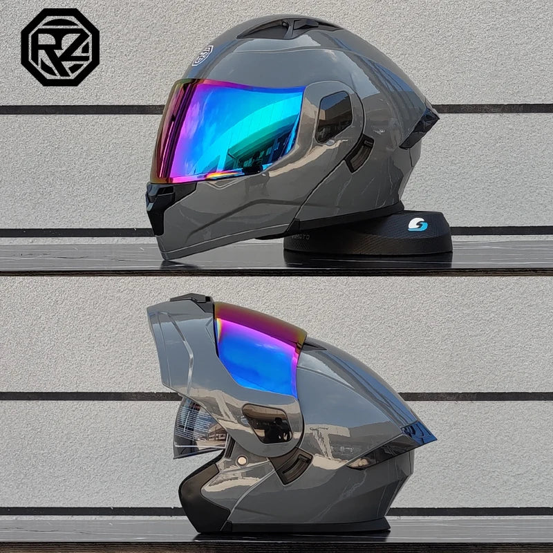 High Quality ORZ Motorcycle Full Face Helmet Four Seasons Motocross Racing Modular Flip Up Casco Moto Men Women Off Road Helmet