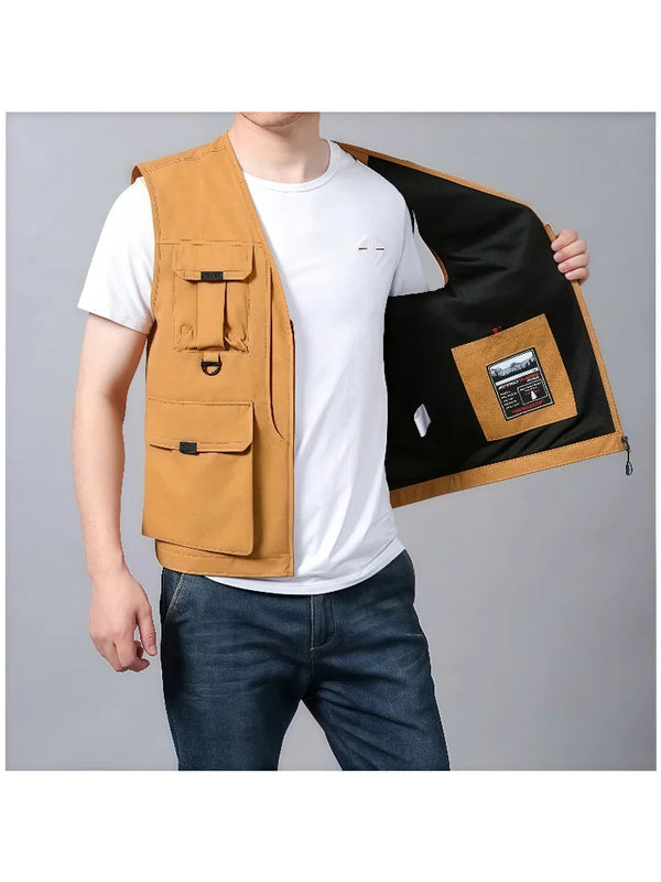 6XL Breathable Multi Pocket Mesh Fishing Apparel Photography Vest Sport Hiking Waistcoat Clothing Outdoor Fishing Vests