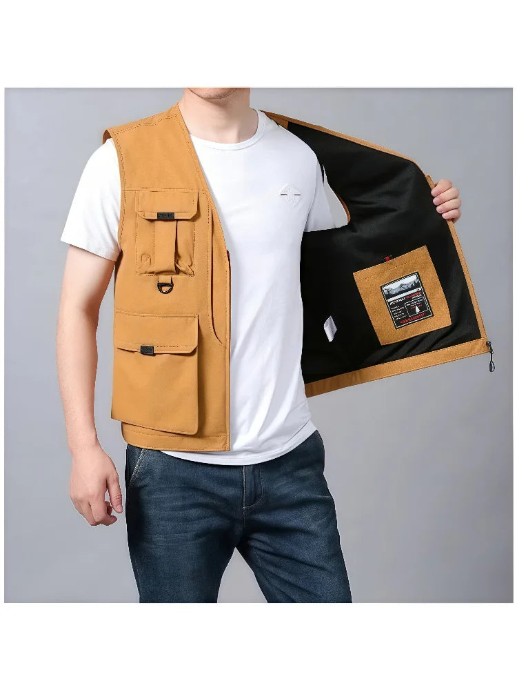 6XL Breathable Multi Pocket Mesh Fishing Apparel Photography Vest Sport Hiking Waistcoat Clothing Outdoor Fishing Vests