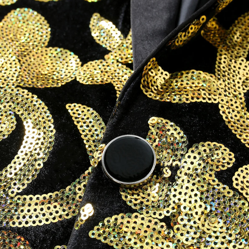 2026 Men Two-piece Suit, Sequin-embellished Jacket with Matching Trousers,Perfect for Weddings,Parties,and Stage Performances.