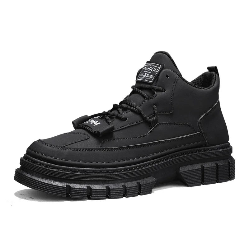 Men's boots four season high-top Joker thick-sole casual boots soft-sole non-slip comfort outdoor boots fashion youth work boots