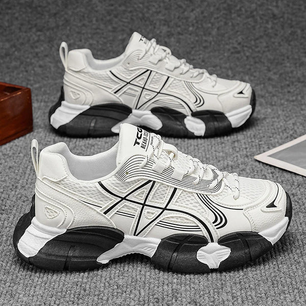 Chunky sneakers Men's breathable casual shoes four seasons new light fashion soft-sole comfort outdoor speed sports running shoe