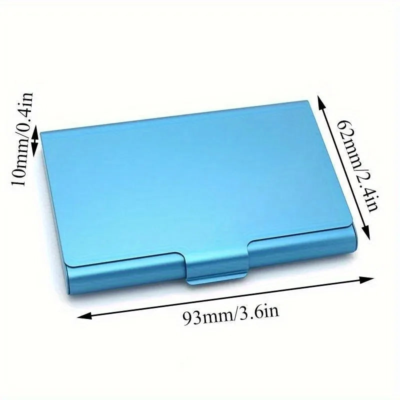 1pc Creative Business Card Case Holder Men Business Card Holder Card Metal Wallet, Professional Accessory,Sleek Design.