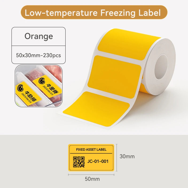 1 Roll NIIMBOT White/Cold Thermal Adhesive Label for B1 B21 B3S B31 B4 Anti-Oil Tear-Resistant Price Tag Home Bussiness Use