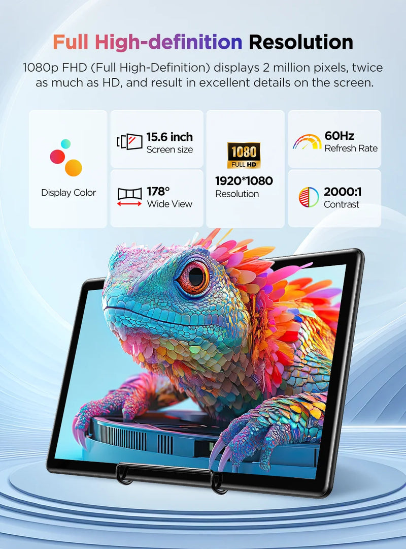 UPERFECT 15.6 Inch Touchscreen Monitor 1080P IPS Raspberry Pi Screen With VESA HDMI DVI VGA LCD Speakers For Laptop PC Phone PS4