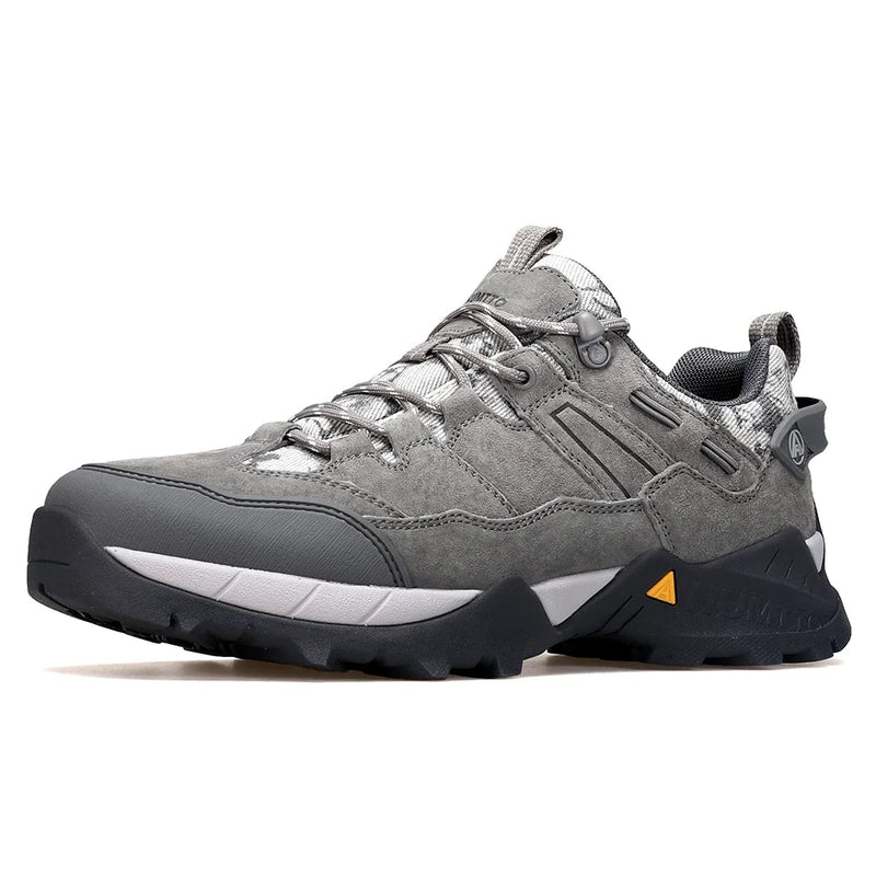 HUMTTO Non-slip Hiking Shoes for Men Genuine Leather Winter Men's Sports Shoes Outdoor Safety Sneakers Breathable Trekking Boots