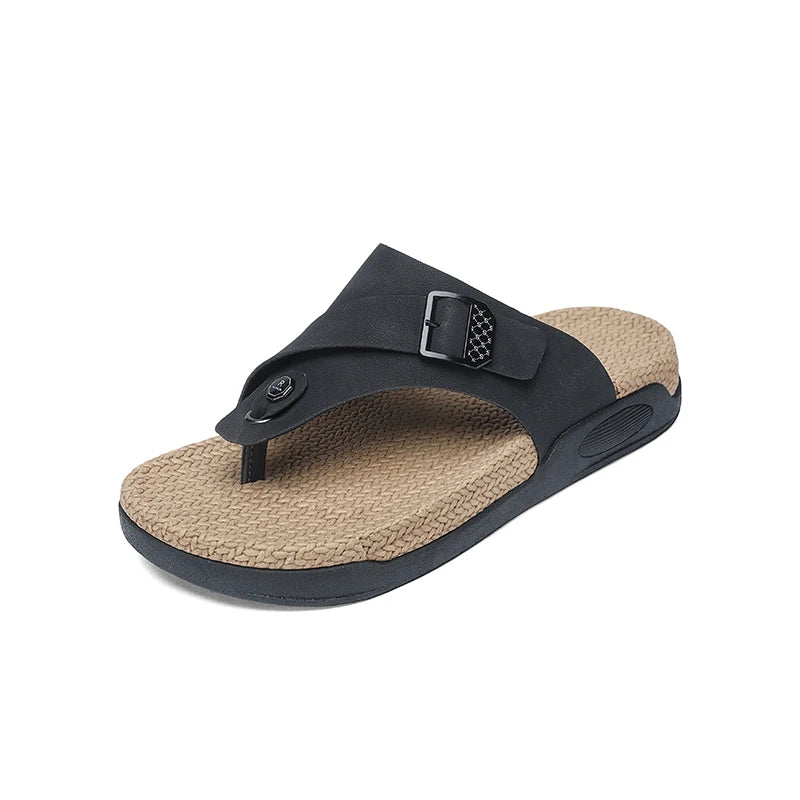 Men's Fashion One strap flip-flops slippers summer soft sole Non slip Quick Dry light casual Slide outdoor Beach Trendy slippers