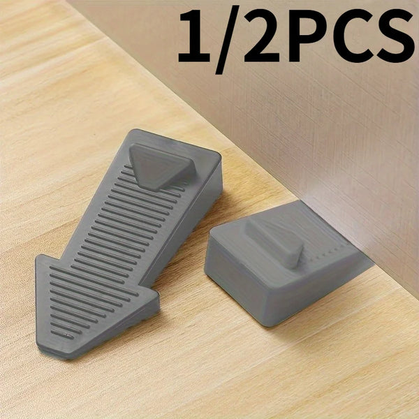 1/2pcs Heavy-Duty Plastic Door Stoppers for Bottom of Door on Floor, Stackable Adjustable,Prevents Drafts,Highquality Material ﻿