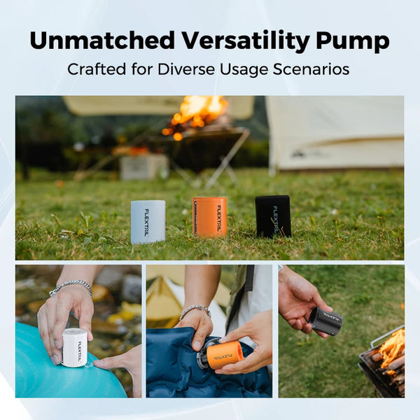 FLEXTAIL TINY PUMP 2 - Electric Air Pump 4kPa Portable Camping Pump for Air Bed Sleeping Pads Vacuum Bag Pool Floats