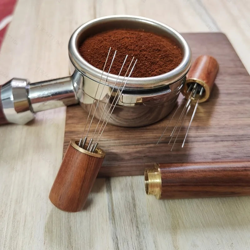 1pc Stainless Steel Coffee Powder Tamper Espresso Powder Stirrer Distributor Leveler Tools Cafe Stirring Barista Accessories.