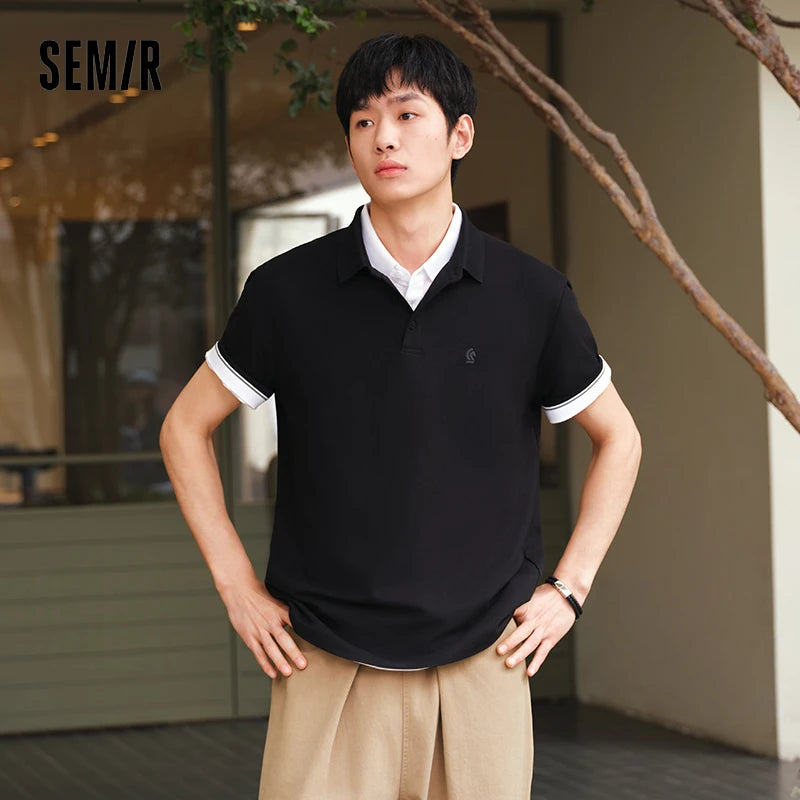 Semir Mens Polo 2026 Classic Lapel Knitted Moisture Wicking Quick Dry Cool Feeling Antibacterial