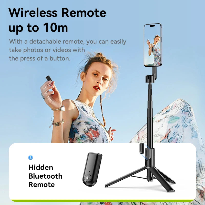 ជើងកាមេរ៉ា Selfie ម៉ាញេទិក Ulanzi MG-003 Pro ជើងកាមេរ៉ា Selfie អាចពង្រីកបាន 1.36 ម៉ែត្រ សម្រាប់ iPhone 15 14 13 12 ការផ្សាយផ្ទាល់ Vlog