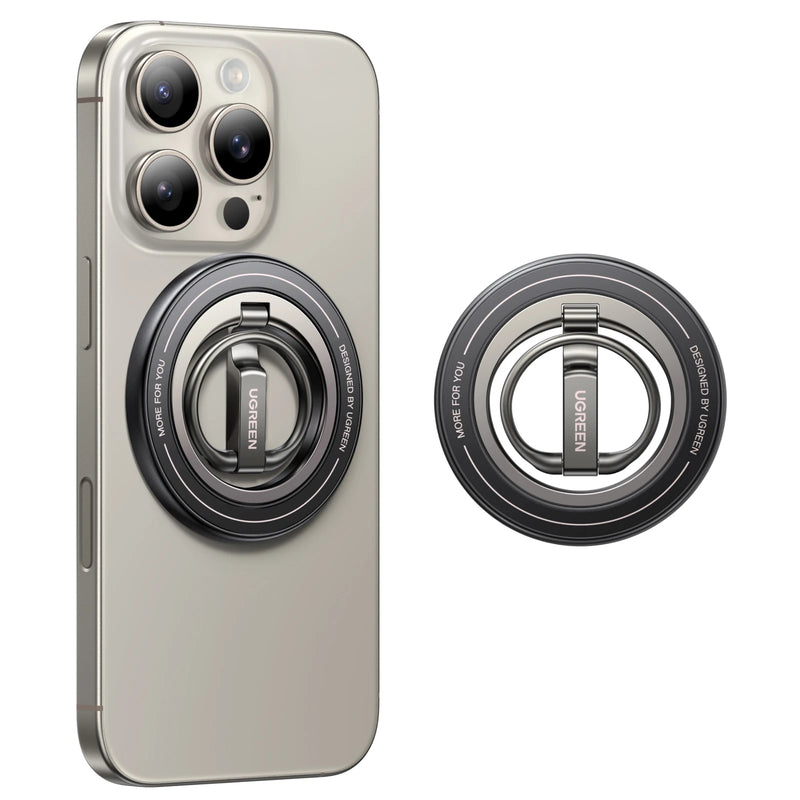 UGREEN Double-Sided Magnetic Phone Ring Holder 360°Rotation Phone Stand For Strong Magsafe iPhone 17 16 15 ProMax Xiaomi Samsung