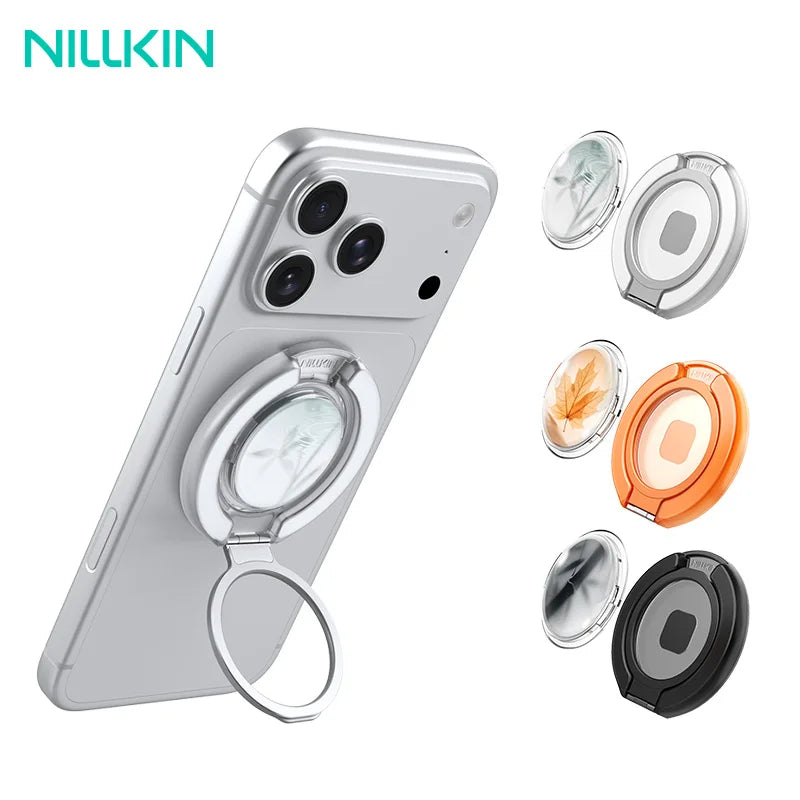 NILLKIN IceSnap Magnetic 360° Rotatable Finger Ring Holder DIY Back Sticker Grip Stand, Removable Universal Magnetic Bracket for