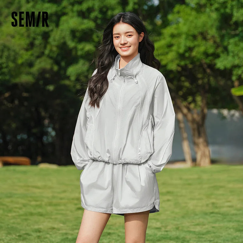 Semir Women Set Sun Protection Two Piece Summer 2026 Lightweight Casual Outdoor Style Fashion Outfit Matching Suit