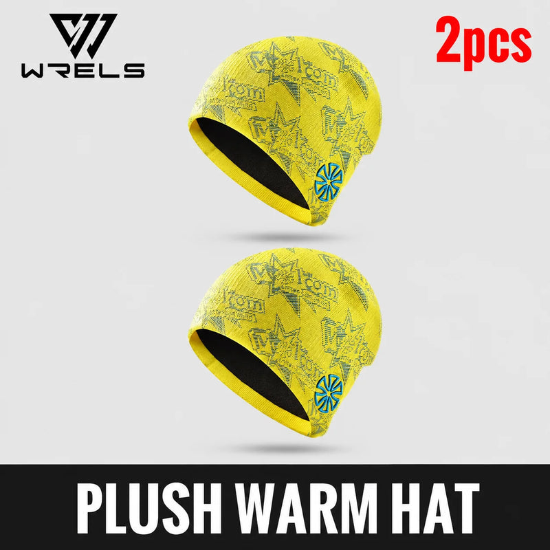 WRELS Cycling Cap Thermal Fleece Lined Ski Hat Windproof Warm Running Motorcycle Outdoor Sports Anti-Cold Skull Beanie Hat