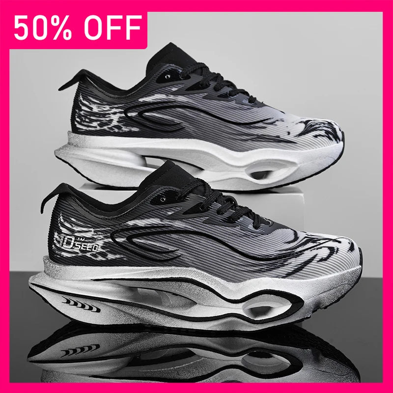 Unisex Sports Shoes Hollowed Out Soft Sole Anti Slip Rebound Shock-absorbing Training Shoes Marathon Running Light Fitness Shoes