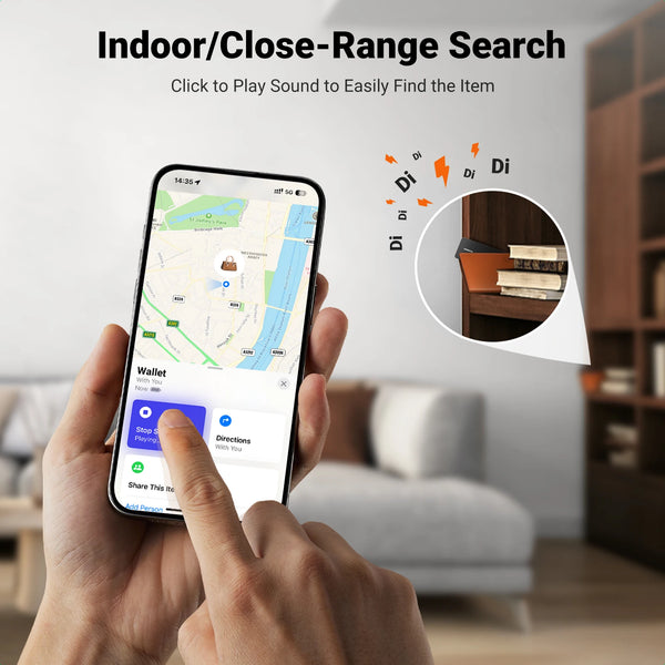 UGREEN Wallet Finder, Smart Tag Bluetooth Tracker Card Item Locator for Luggage Tags Passports with Apple Find My App (Only iOS)