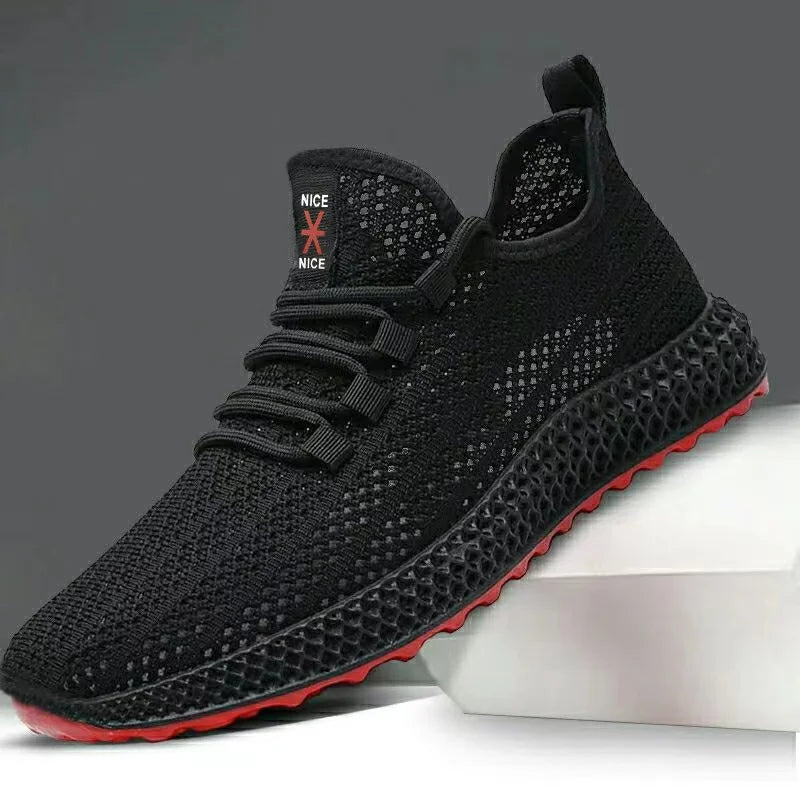 Male's sneakers casual lightweight mesh sports shoes summer men's outdoor soft sole Anti slip Breathable comfort running shoes
