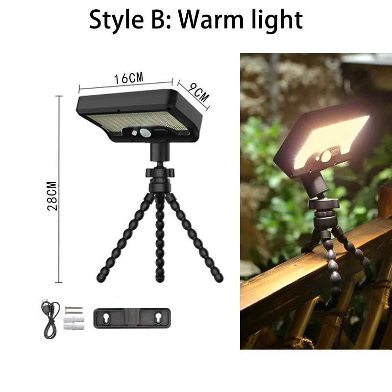 Solar Pathway Lights 92 LEDs Motion Sensor Garden Light Type-C Rechargeable Adjustable Angle for Walkway Driveway Sidewalk Patio