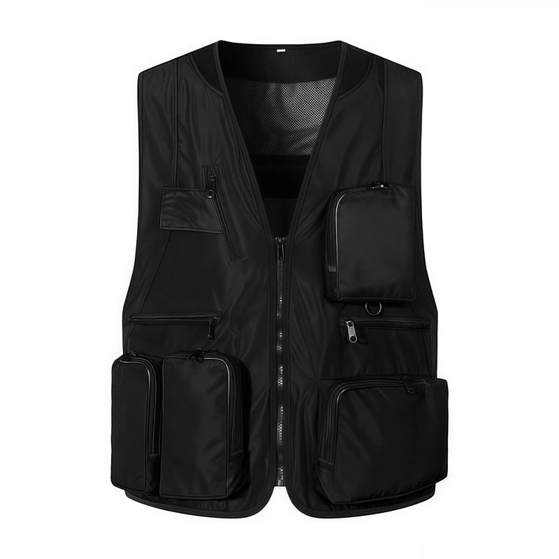Functional Photographer Vest Work Clothes Men's Trendy Multi-Pocket Vest Korean-Style Trendy Workwear Custom Logo Printing