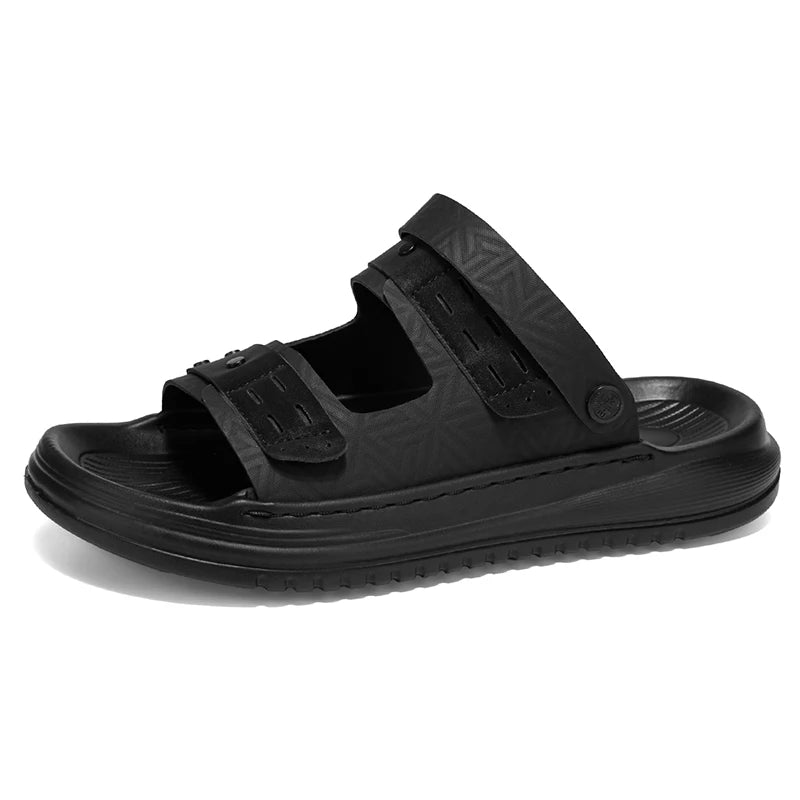 Men's soft sole casual sandals summer new breathable light outdoor walking beach shoes fashion sports dual-use driving slippers