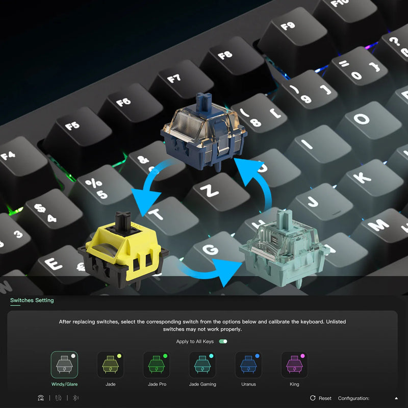 Akko MOD007B HE Magnetic Switch Mechanical Keyboard Black 75% ISO-DE Aluminum CNC Rapid Trigger 0.005mm 8K ARGB Gaming Keyboard