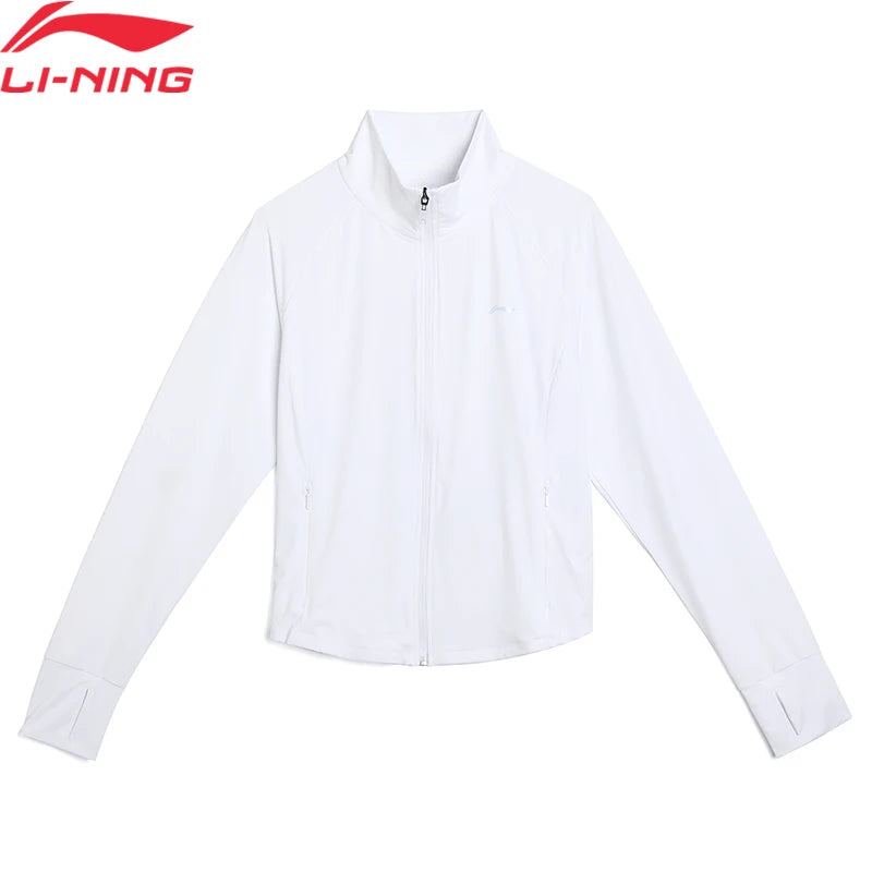 អាវកីឡា Li-Ning សម្រាប់នារី ធ្វើពីប៉ូលីអាមីត ៨៦% អេឡាស្តង់ ១៤% ស្ដើង ងាយស្រួលដកដង្ហើម AFDVK៥៦