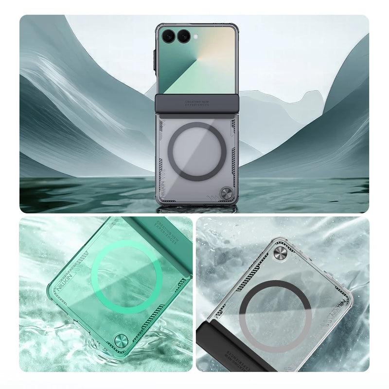 NILLKIN For Samsung Galaxy Z Flip 7 5G Folding Magsafe Case Anti Drop Shockproof Iceblade Back Cover For Samsung Z Flip 7 Cases