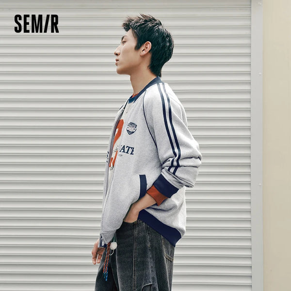 អាវក្រៅ Semir សម្រាប់បុរសនិងស្ត្រី បេស្បល ស្ព័រ រ៉េត្រូ 2026 រដូវស្លឹកឈើជ្រុះ ទាន់សម័យ ស្ទីលគូស្នេហ៍ ធម្មតា អាវក្រៅ កាឌីហ្គែន ពាក់ជាស្រទាប់ៗជារៀងរាល់ថ្ងៃ