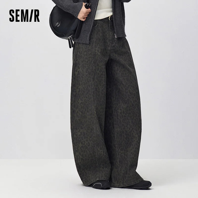 ខោខូវប៊យ Semir សម្រាប់នារី រចនាបថរលុង ជើងកោង រោមចៀមដុសខាត់ សមឥតខ្ចោះ ឆ្នាំ២០២៦ សម្លៀកបំពាក់ប្រចាំថ្ងៃរដូវរងាថ្មី រចនាប័ទ្មធម្មតាសម្រាប់ទីក្រុង