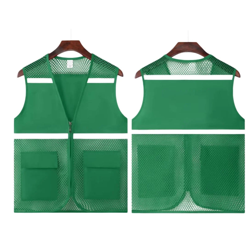 2026 Custom Logo Printed Advertising Clothing Work Vest  Summer Breathable Mesh Fishing Vest Volunteer Workwear