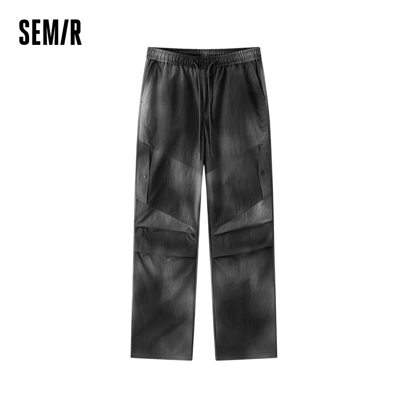 Semir Women Pants Cooling 2026 UV Protection Textured Pleated Wide Leg Drawstring Urban Casual Everyday Style Soft