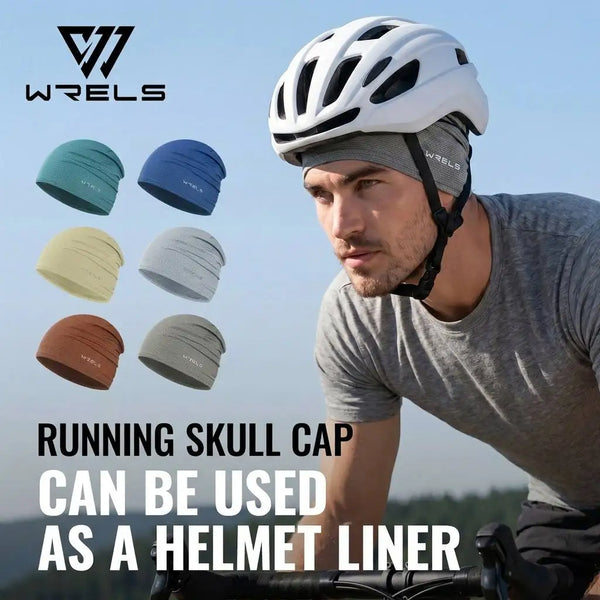 WRELS Motorcycle Helmet Liner Cooling UV Protection Cycling Skull Cap Sweat Wicking Mesh Running Hat Lightweight MTB Gym Summer