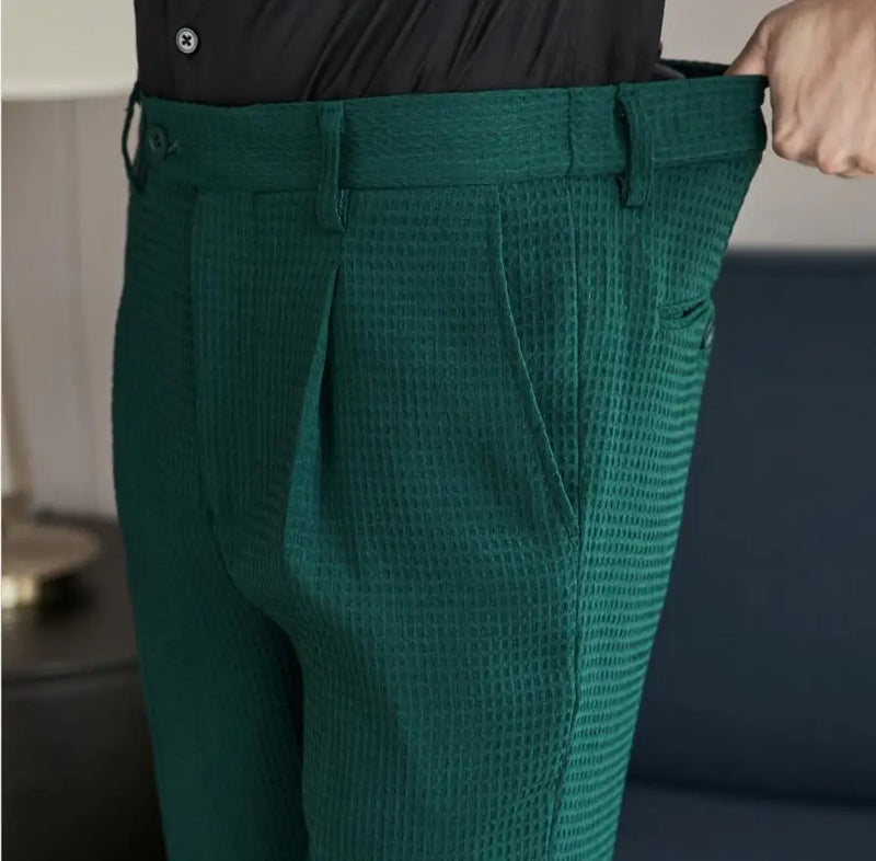 2026 Men's Winter Woolen Office Suit Pants, Slim British Style Wool Business Formal Dress Trousers, Asian Size 29-36, 2025 New